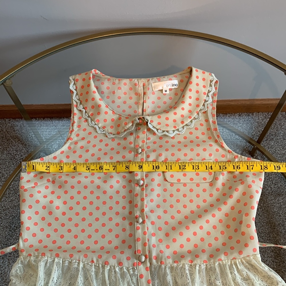 Aniina Sleeveless Polka Top with Peter Pan collar Size M - Picture 11 of 16